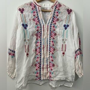 Johnny Was White Bohemian Top